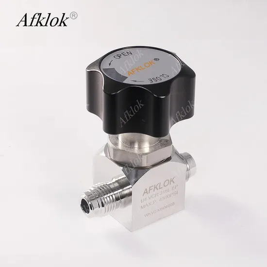 SS316L High Pressure Manual/Pneumatic 4500psi (310bar) /3000psi (206bar) Diaphragm Valves for Industrial Laboratory and Semiconductor Use